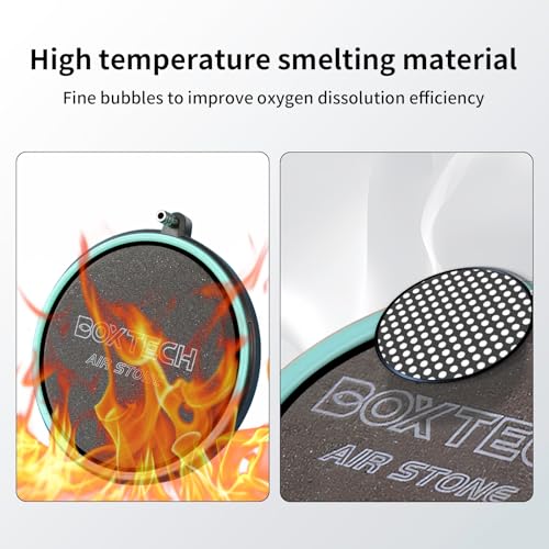 UPETTOOLS 3.2 Inch Air Stone for Aquarium – Quiet High Dissolved Oxygen Diffuser with Control Valve, Nano Bubbles Airstone Kit for Betta, Nano Tank, Shrimp & Freshwater/Saltwater Fish Tanks - size: 3.2 inch