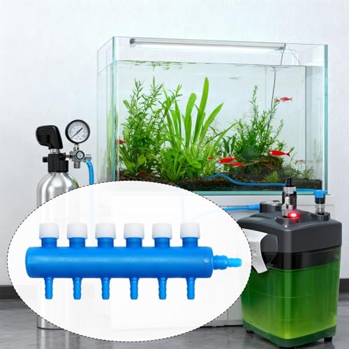 Aquarium Air Control Valve, Practical Air Pump Connector, Fish Tank Accessory, Multi-Port, 6 Way - size: 6 Way