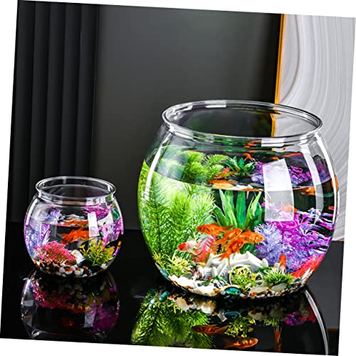 Plastic Round Goldfish Aquarium Fish Tank for Goldfish Fish Bowls Decorative Portable and Easy to Clean - size: 28x28cm