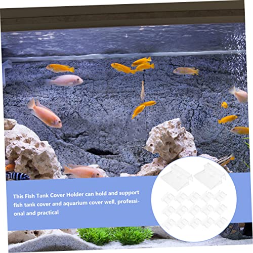 BESPORTBLE 16pcs Acrylic Aquarium Cover Clips Fish Tank Lid Bracket Supports Clips for Fish Tank Cover Easy to Install Aquarium Accessories