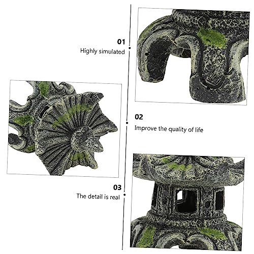 FOMIYES 1pc Gazebo Shrimp House Zen Garden Accessory Desktop Decor Aquarium Breeding Cave Shrimp Hide Cave Meditation Decoration Betta Fish Tank Terrarium Plant Decor Resin Japan Miniature