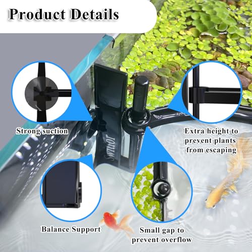 Floating Plant Corral for Aquarium, Fish Tank Accessories to Separate Floating Plants, Automatically Adjusts Height with Water Level, Suitable for All Floating Plants and All Aquariums (Style 1) - size: Style 1
