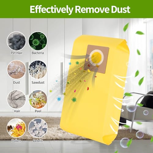 15 Packs AH10243 Disposable Vacuum Bag Replacement for Hoover Commercial CU2 Vacuum Cleaner CH54013 CH54015 CH54113 CH54115 Replace Part AH10243, Yellow - color: Yellow
