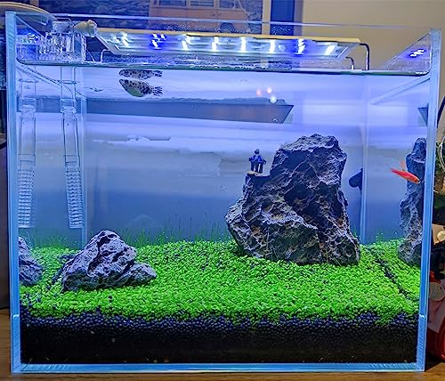 3 Aquarium Plants Set, (0.36ozTiny+0.36oz Long+0.36oz Short) Fresh Water Replacement for artificial, not Plastic, 3 types (0.36ozTiny+0.36oz Long+0.36oz Short) 28ABC, Green
