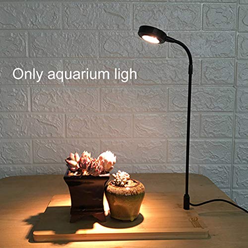 LED Aquarium Light 360 Degree Full Spectrum LED Light with Bamboo Board 10W Nano Fish Tank Light USB Powered Flat Nano Aquarium Light Bett a Fish Tank Light for Plant Growth - size: 10w m / 8.66x9.25inch
