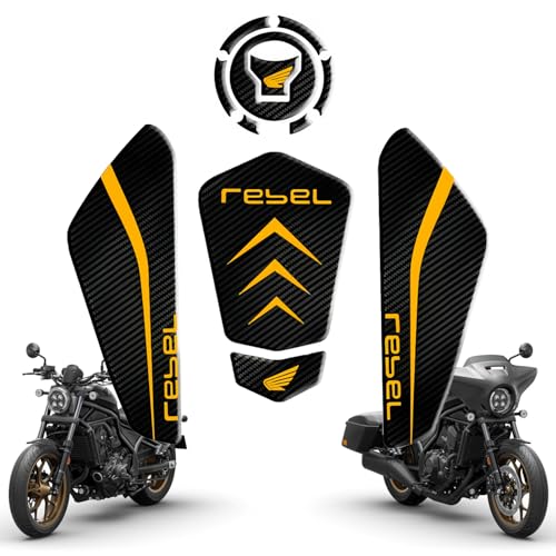 Tank Pad Sticker For Rebel1100 Thermal Insulation, Damage Prevention, Coating Protection,The Fuel Tank Pad, Rebel1100 Accessories (Yellow B) - color: Yellow B