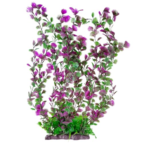 Hamiledyi Aquarium Plastic Plants Aquarium Decor Artificial Fish Tank Plants,Tall Fish Tank Decorations, Extra Large Aquarium Plant 20.4-inch Tall,1PCS - color: B, size: 20.4 in