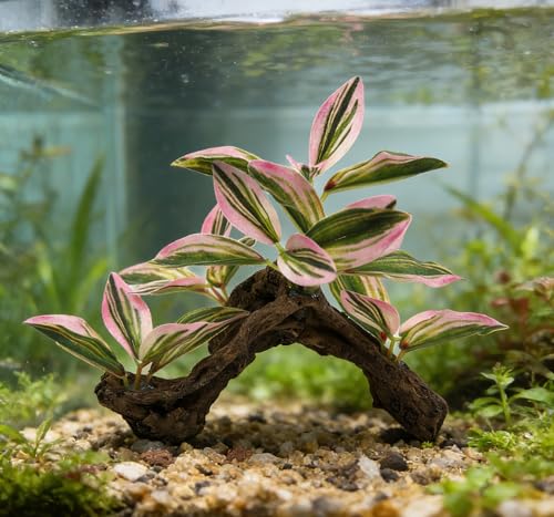 M2cbridge Fish Tank Plastic Soft Grass Artificial Betta Water Plants Decoration Goldfish Hide 2pcs (Pink) - color: Pink