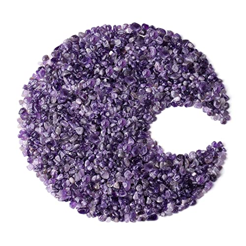 ZHIYUXI 1 lb Amethyst Crystal Chips Bulk Fish Tank Decorations Aquarium Rocks Gravel Vase Filler Stones Crystals for Candle Making Witch Kit Gravel for Plants Quartz Sand Gemstone Terrarium Supplies - color: C# Amethyst, size: 1lb