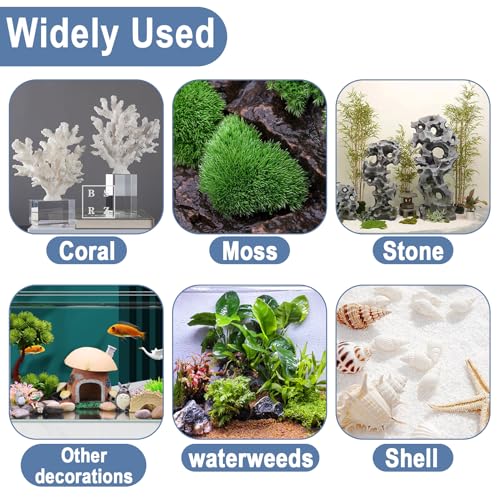 3 PCS Aquarium Glue, Aquarium Aquascape Aquatic Plants Coral Glue, Safety and Quick-Drying, Reef Glue Suitable for Aquatic Plants, Moss, Coral, Stones, Shells, Fresh Water and Salt Water All Can Be Us