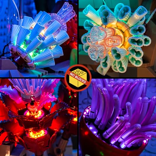 BrickBling LED Light Compatible with Lego Tropical Aquarium 10366, Decoration Lamp Compatible with Lego Tropical Fish Tank- Excluding Model (RC Version Light) - style: RC Version Light