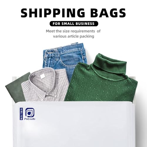 POLYSELLS 2000 pcs 10x13 Inches White x Silver Poly Mailers Shipping Envelopes, Strong Adhesive Sealing, Waterproof, and Tear-resistant Postal Mailing Bags for Clothing, Books, and Accessories - size: 10"x13" 2000 PCS