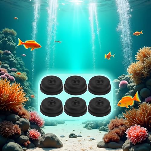 6Pcs Black Aquarium Diaphragm,Aquarium Air Pump Accessories,Aquarium Diaphragm,Air Pump Accessories Air Oxygen Pump,Air Pump Diaphragm