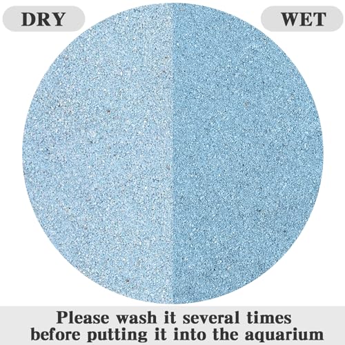 FANTIAN 20 lbs Aquarium Blue Sand, 0.4-0.8 mm Decorative Sand for Aquarium, Fish Tank, Candle, Vase, Wedding Ceremony, Arts Crafts and Bowl Fillers - color: Blue, size: 20 LB