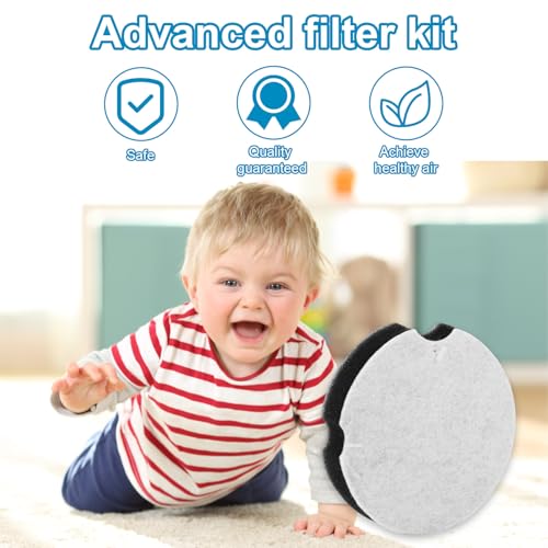 6pcs Compact Filter for Bissell Electric Compact Vacuum, Washable & Reusable Vacuum Filter Replacement with Cleaning Brush Compare to Part #1604896/160-4896