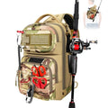 Fishing Sling Bag, Fishing Bag With Rod Holder Fixed Stickers, MOLLE System, Soft Bait & Gear Storage, Gift for Men, Khaki - color: Brown