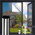 DUOFIRE One Way Window Film Privacy See Out Not in Heat Blocker Window Tint Reflective Windows Tinting Film for Home Static Cling Anti-UV Sun Blocking Windows Covering（Black, 11.8x78.7in） - color: Black-silver, size: 11.8 x 78.7 in