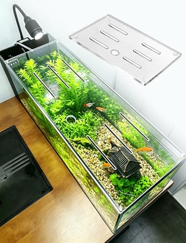 5mm Thicked Acrylic Aquarium Cover Panel Sets, Flat Fish Tank Lid with Air Slots and Feed Opening, Designed for Top Cover for Open-Top Glass Tanks(40x40cm(15.7x15.7in)) - size: 40x40cm(15.7x15.7in)