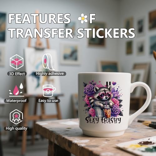 Funny UV DTF Stickers - 20 Sheets Cute Highland Cow Raccoon UV DTF Cup Wraps for 16 20 oz Glass, If I'm Moody Give Me Foody Fun Ghost Skull Butterfly Transfer Sticker Decal DIY Water Bottle Decoration - style: Funny Quotes