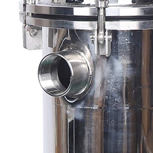 2" NPT Bag Filter Housing Sock Filter, Bag Filtering Equipment 150 Psi 304 Stainless Steel in/Out #2 Bag with Mesh