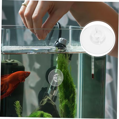 UPKOCH 20 Pcs Fish Tank Suction Cups with Adjustable Zip Ties for Binding Moss Airline Tubing and Decorations Durable High Transparency Aquarium Plant Holders