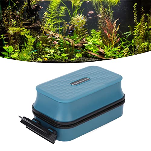 Magnetic Fish Tank Brush, Floating Magnetic Aquarium Glass Cleaner with Detachable Scraper for Removal, Strong Magnet for 4 - 10mm Glass, Ideal for 60 - 120cm Tanks (Magnetic brush + ordinary