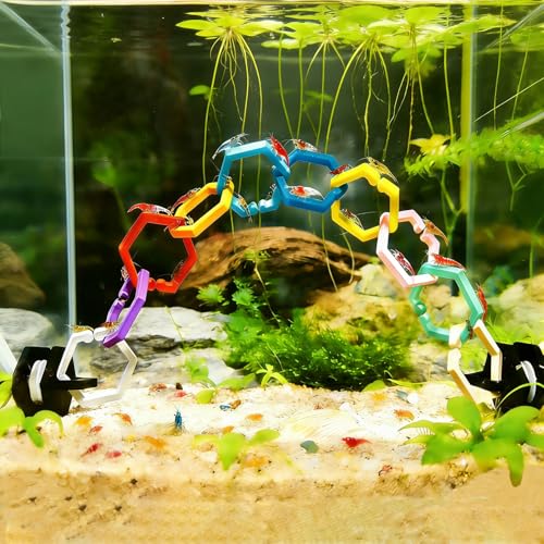 Aquarium Shrimp Climbing Toys & Resting Hammocks - Betta Fish Enrichment Toys, Suction-Cup for Small Freshwater Shrimp & Snails, Shrimp Tank Decoration Accessories