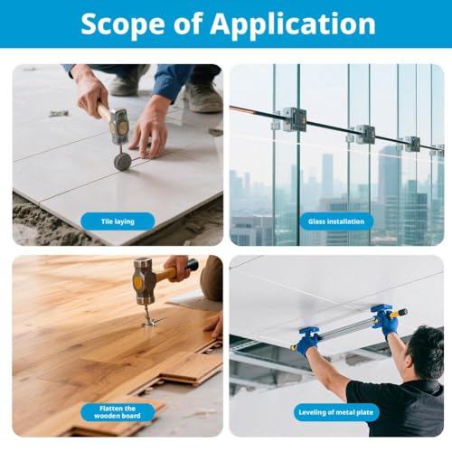 Adjustable Height Setter,Professional Countertop Leveling Tool with Heavy-Duty Suction Cups,Tile Countertop Installation Tools,Aluminum Alloy Wall Tile Leveler for Stone Slab Installation & Repair - size: 1pcs