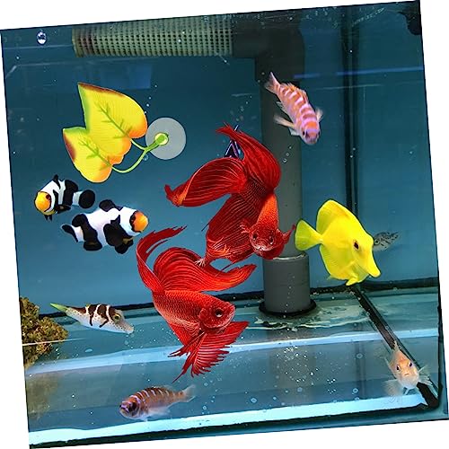 KESYOO Decorative Betta Fish Leaf Hammock Multi-Functional Pad for Comfortable Resting Spawning Aquarium Easy to Install Cup Leaf Ornament for Betta Tank Adornments