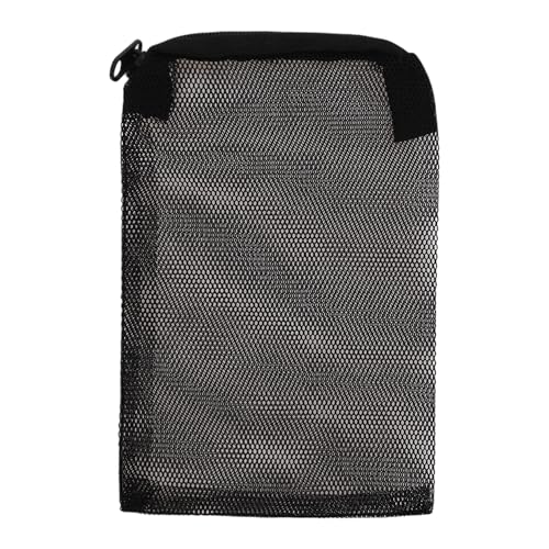 Aquarium Filter Media Bags, Fine Mesh Filter Bags, Mesh Zipper Bags for Activated Carbon Resin Filters, Reusable Fish Tank Filter Bag, 7.1 x 4.7 Inch, Black