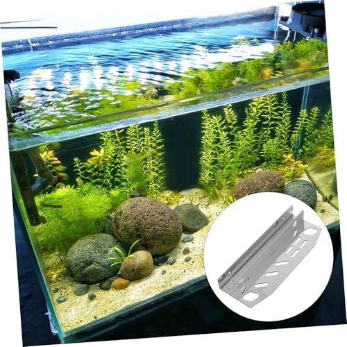 Toyvian Stainless Steel Aquarium Tool Rack Organizer for Fish Tank Maintenance and Planting Tools Compact Design for Use Includes Tweezers and Scissors