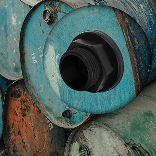 TAISHER 2PCS Black PVC 3/4'' Male × 1/2'' Female Bulkhead Tank Connector Adapter Fitting with Gasket for Water Tank, Rain barrels, Aquariums, Bathtubs and Sink - size: 3/4" Male × 1/2" Female(PVC) with Gasket