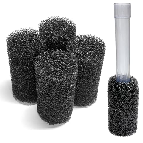 4-Set Pre-Filter Sponge Compatible with Fluval AC20/AC30/AC50 and Fluval C2/C3/C4 Power Filters, Replacement for Aquarium Filter Intake Strainer Sponge, Suitable for Freshwater & Saltwater Aquariums