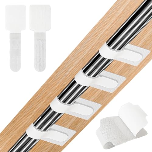 35PCS Cable Management Hook and Loop Cable Ties, Self Adhesive Hook and Loop Cable Straps, Sticky-Back Cord Organizer, Cable Clip, Household & Office Essentials (Off-White*36) - color: Off-White*36
