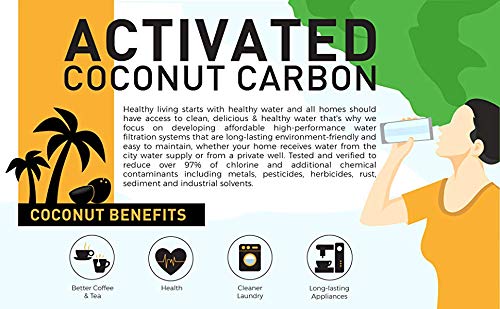 Coconut Shell Granular Activated Carbon (GAC) Charcoal Media - 1/2 Cubic Ft | 12x40 Mesh - Replacement Filtration Media for Pre and Post Carbon Water Filters