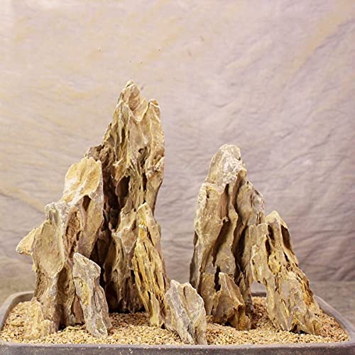 Natural Dragon Rock Carefully Selected Mixed Sizes, Decorative Aquarium Rocks, Aquarium Stones for Fish Tank (4.4lb) - size: 4.4lb