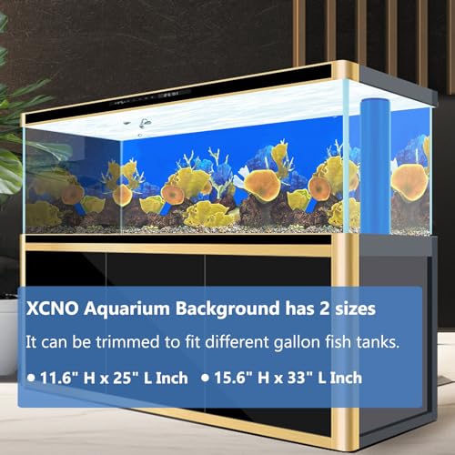 XCNO Aquarium Background Seabed Coral Rock Water Plants Fish Tank Backdrop 10 20 Gallon Fish Tank Background for Aquarium - color: Seabed Coral, size: 15.6" x 33" In