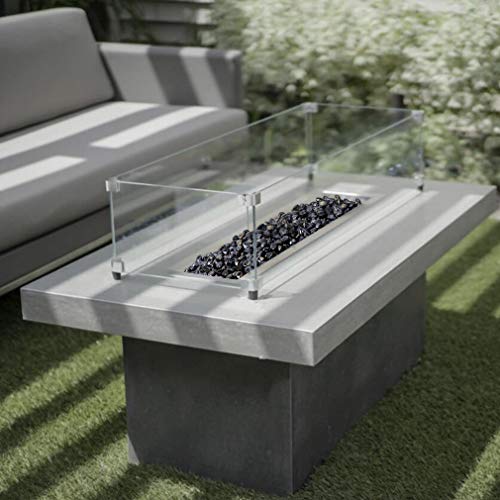Stanbroil 10-Pound Fire Glass Diamonds - 1/2 inch Luster Fire Glass for Fireplace Fire Pit and Landscaping, Onyx Black Luster - color: Onyx Black Luster