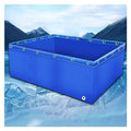 PVC Canvas Pool with Drain Valve - 0.5mm Temporary Holding Tank for Saltwater Fish, Koi, Turtles, and Swimming - Durable Water Storage Solution for Aquariums - size: 0.8x1.5x0.7m