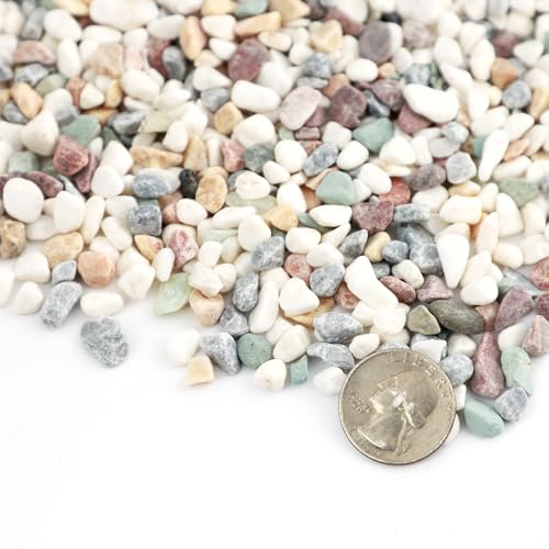 11LB River Rocks for Fish Tanks Aquarium Gravel Small Rocks for Plants Decorative Rocks Mixed Color Vase Fillers Rocks for Crafts Colorful Rocks 1/8-3/8inch - size: 11lb, style: Mixed