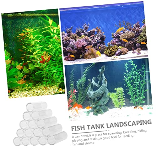 Housoutil 15holes Fish Breeding Tube Shelter for Aquarium Acrylic Hideout for Shrimp and Small Fish Decoration for Tank Compact Design