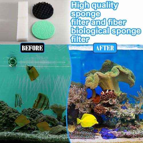 Threlaco 28 Pcs Aquarium Media Kit Compatible with Fluval Fx4/ Fx5/ Fx6 Filter, Carbon Foam Pad, Phosphate Remover Pads, Activated Carbon, Foam Block, Silicone Lube, Towels, Ceramic Ring, Mesh Bag - color: Phosphate Remover Pads