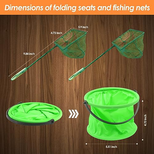 Kids Fishing Rod Reel Combo 4.92FT/5.9FT 2PCS Telescopic Fishing Pole Spincast Reel with Fishing Accessories Ultralight Fishing Tackle Starter Kit Kids Fishing Pole for Boys Girls Toddlers - color: Spincasting-4.92FT-2pack-Green