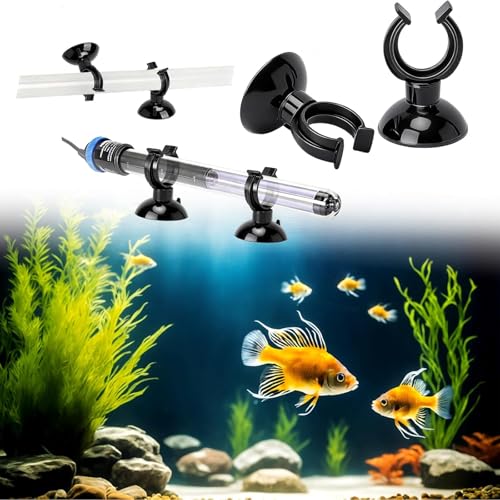 50Pieces Strong Suction Cups and Clamp for Secure Aquariums Plant Installation and Organization Invisible Clip Strong Aquarium Clip for Tube