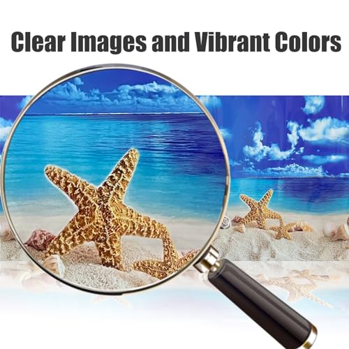 XCNO Fish Aquarium Background Poster Beach Fish Backdrop for Aquarium 10 20 Gallon Tank Wallpaper Fish Tank Background Double Sides Fish Tank Stickers - color: Sandbeach, size: 15.6" x 33" In