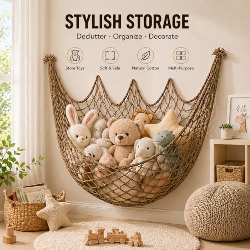 Fish Net Decorations for Party, 80x40 Inch Large Decorative Fish Netting Table Runner, Wall Photo Hanging Fishnet for Nautical Mermaid Pirate Hawaii Beach Under the Sea Party Decorations, Caramel - color: Caramel