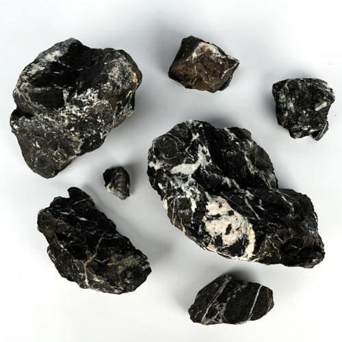 LANDEN Natural Tonwa Stones Slate Stones for Aquariums Terrariums, Paludarium,Vivariums, Reptile and Amphibian Enclosures (17lbs, 2 to 8 inches) - size: 02 Tonwa Stones(2-8inch,17lbs)