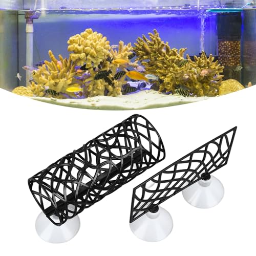 Betta Fish Tunnel, Betta Sleeping Tube Hollow Design for Small Fish & Shrimp, Betta Hammock Fish Decorations Toys for Betta Guppies Resting, Aquarium Decorations - color: Black