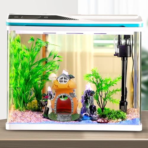 Erice Fish Tank Decorations, Cottage Ornament Shrimp Shelter Hideaway Cave, Aquarium Decorations, Mushroom Decor, Aquarium Décor for Shrimp Betta Goldfish and Reptiles (A), F4DS64F65DSF - color: A