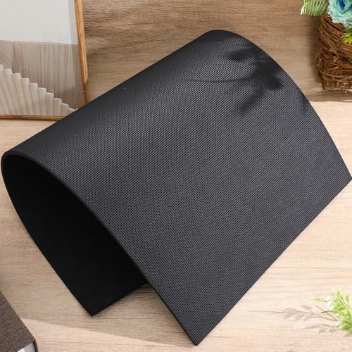TEHAUX 2PCS Aquarium Leveling Mat, 30 x 15 Inch Neoprene Non-Slip Shockproof Fish Tank Pad, 0.2" Thick Waterproof Tank Base Cushion for Uneven Surfaces, Floor & Desktop Protector (Black)